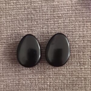 Black OBSIDIAN Teardrop PLUGS GAUGES ONE INCH